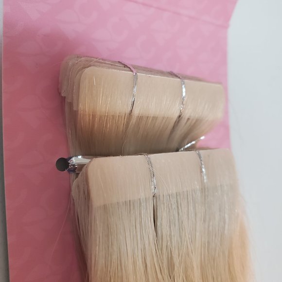 Tape In Hair Extensions Light Ash Blonde - Picture 3 of 5